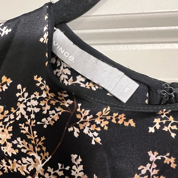 Vince Eden Branch 100% Silk Twist Drape Dress XS - Picture 4 of 11